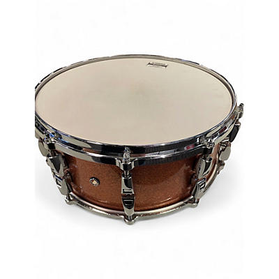 Used Yamaha 14X6 ABSOLUTE HYBRID MAPLE SNARE PINK CHAMPAGNE SPARKLE Drum