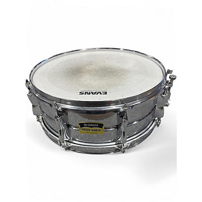 Used Yamaha 14in Steel shell snare silver Drum