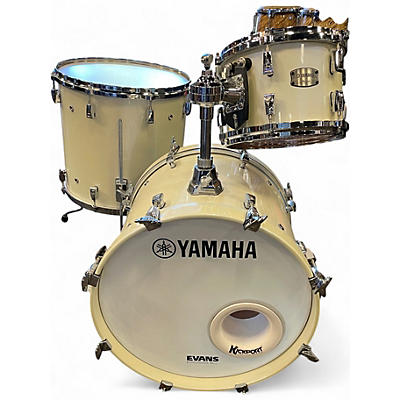 Used Yamaha 3 Piece ABSOLUTE HYBRID MAPLE 3 PC SHELL PACK POLAR WHITE  Drum Kit