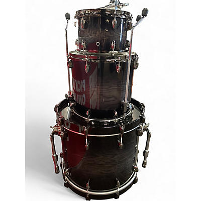 Used Yamaha 3 Piece Live Custom Black Shadowburst Drum Kit