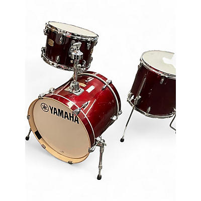 Used Yamaha 3 Piece Stage Custom BIRCH JAZZ CRANBERRY RED Drum Kit