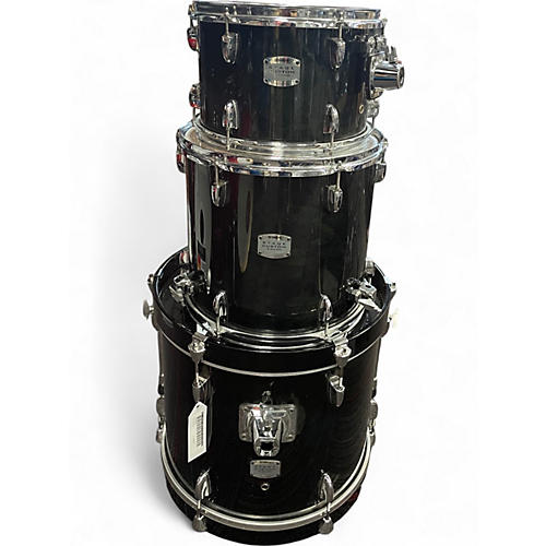 Used Yamaha 3 Piece Stage Custom Black Drum Kit Black