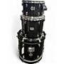 Used Yamaha 3 Piece Stage Custom Black Drum Kit Black