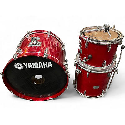 Used Yamaha 3 Piece Stage Custom Candy Apple Red Drum Kit