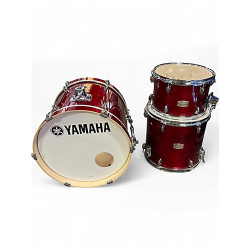 Used Yamaha 3 Piece Stage Custom Cranberry Red Drum Kit Cranberry Red