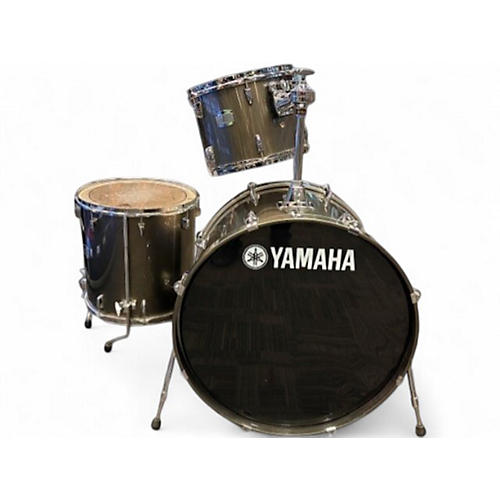 Used Yamaha 3 Piece Stage Custom Dark Silver Metallic Drum Kit Dark Silver Metallic