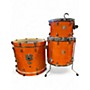 Used Yamaha 3 Piece Stage Custom Orange Drum Kit Orange