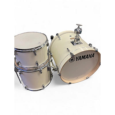 Used Yamaha 3 Piece Stage Custom White Drum Kit