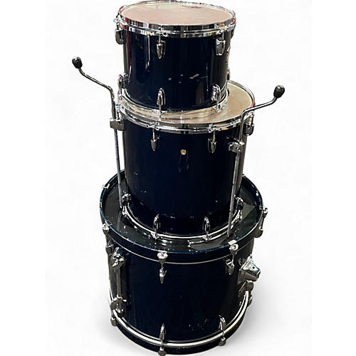 Used Yamaha 3 Piece Tour Custom Dark Blue Drum Kit Dark Blue