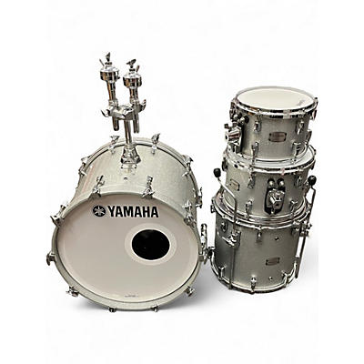 Used Yamaha 4 Piece Absolute Hybrid Silver Sparkle Drum Kit