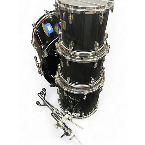Used Yamaha 4 Piece Birch Custom Absolute Black Drum Kit Black
