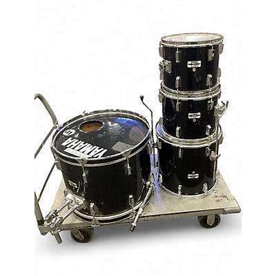 Used Yamaha 4 Piece Power Road Kit Black Drum Kit