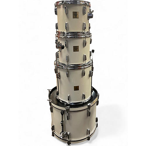 Used Yamaha 4 Piece Power V 4 piece Shell pack White Drum Kit White