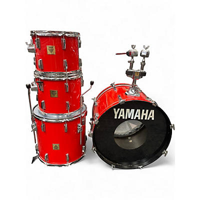 Used Yamaha 4 Piece Power V Red Drum Kit