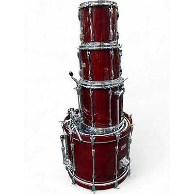 Used Yamaha 4 Piece Recording Custom (repaired hoop) Cherry Drum Kit