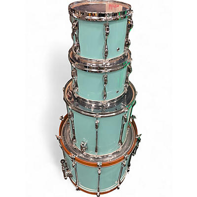 Used Yamaha 4 Piece Recording Custom teal Drum Kit