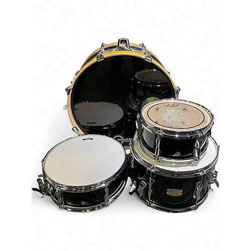Used Yamaha 4 Piece SBP0 F4 Black Drum Kit Black