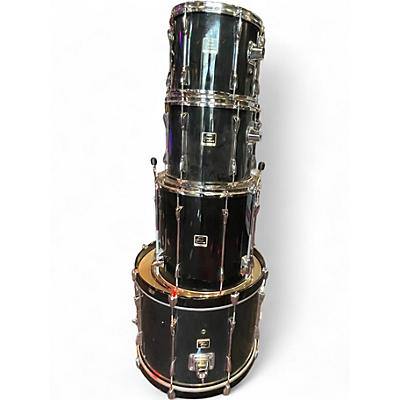 Used Yamaha 4 Piece STAGE CUSTOM 4 PIECE BLACK BLACK Drum Kit