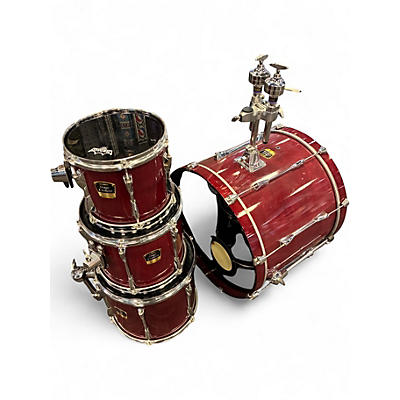 Used Yamaha 4 Piece STAGE CUSTOM ADVANTAGE Wine Red Drum Kit