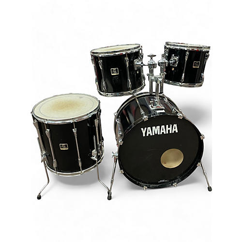 Used Yamaha 4 Piece Stage Custom Black Drum Kit Black