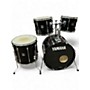 Used Yamaha 4 Piece Stage Custom Black Drum Kit Black