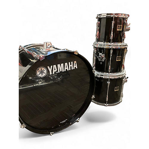 Used Yamaha 4 Piece Stage Custom Black Drum Kit Black