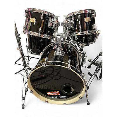 Used Yamaha 4 Piece Stage Custom Black Drum Kit