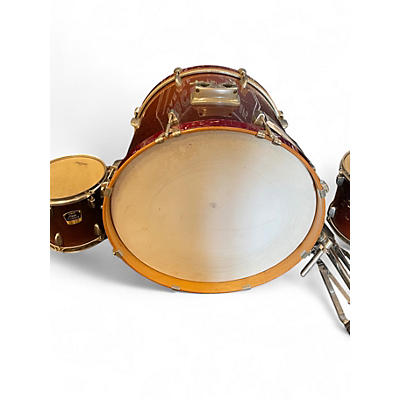 Used Yamaha 4 Piece Stage Custom Brown Drum Kit