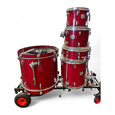 Used Yamaha 4 Piece Stage Custom Cranberry Red Drum Kit
