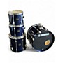 Used Yamaha 4 Piece Stage Custom Dark Blue Lacquer Drum Kit Dark Blue Lacquer