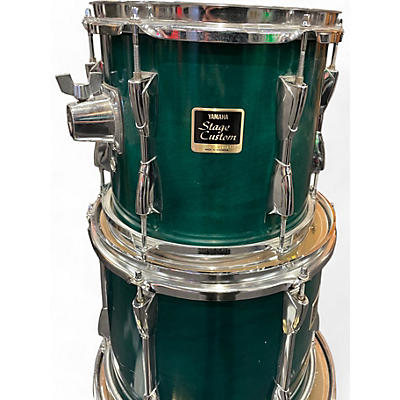 Used Yamaha 4 Piece Stage Custom Green Drum Kit