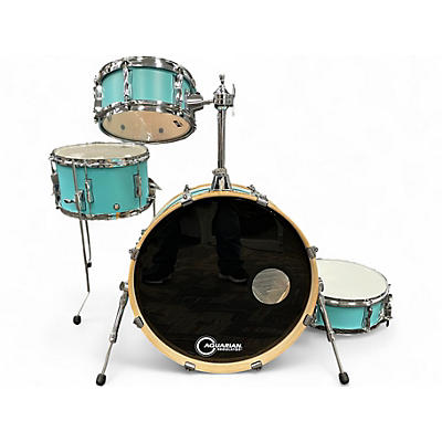 Used Yamaha 4 Piece Stage Custom Hip 4-Piece Shell Pack Matte Surf Green Drum Kit