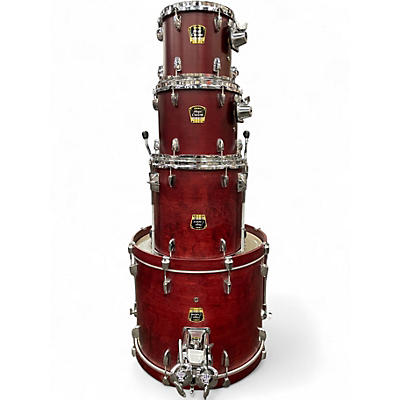 Used Yamaha 4 Piece Stage Custom Matte Cranberry Red Drum Kit