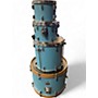 Used Yamaha 4 Piece Stage Custom Ocean Turquoise Drum Kit Ocean Turquoise