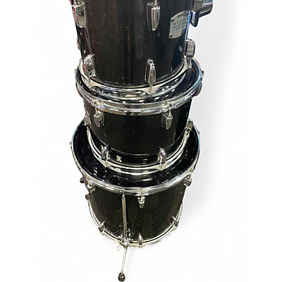 Used Yamaha 4 Piece Stage Custom Raven Black Drum Kit
