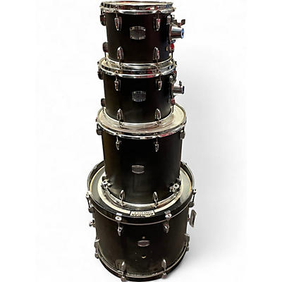 Used Yamaha 4 Piece Stage Custom Satin Black Drum Kit