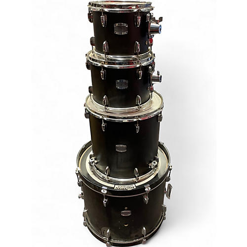Used Yamaha 4 Piece Stage Custom Satin Black Drum Kit Satin Black