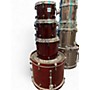 Used Yamaha 4 Piece Stage custom advantage nouveau Burgundy Mist Drum Kit Burgundy Mist