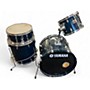 Used Yamaha 4 Piece Tour Custom Blue Drum Kit Blue