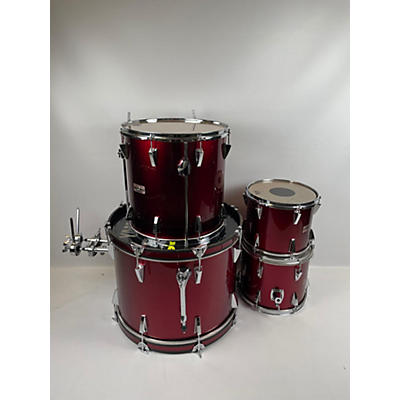 Used Yamaha 4 piece 5000 Candy Apple Red Drum Kit