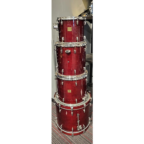 Yamaha Used Yamaha 4 piece MAPLE CUSTOM ABSOLUTE Black Cherry Drum Kit Black Cherry