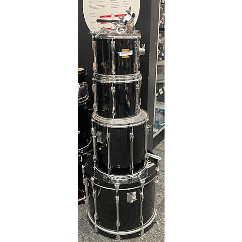 Yamaha Used Yamaha 4 piece Rock Tour Custom Black Spark Drum Kit black spark