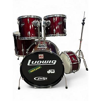 Used Yamaha 5 Piece ACCENT COMBO Wine Red Drum Kit