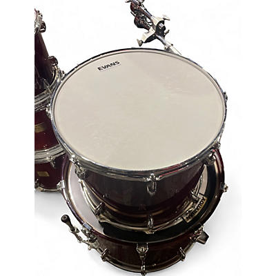 Used Yamaha 5 Piece BIRCH CUSTOM ABSOLUTE Wine Red Drum Kit