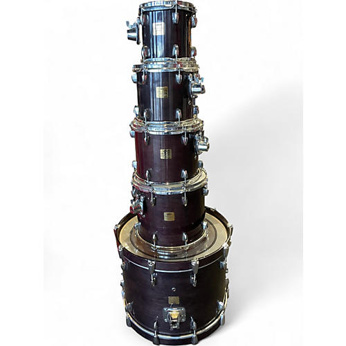 Used Yamaha 5 Piece Custom Absolute plum purple Drum Kit plum purple