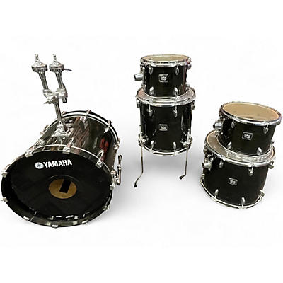 Used Yamaha 5 Piece Oak Custom Trans Black Drum Kit