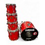 Used Yamaha 5 Piece Power V Red Drum Kit Red