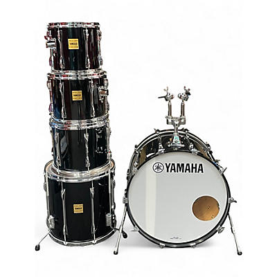 Used Yamaha 5 Piece Rock Tour Custom Black Galaxy Sparkle Drum Kit