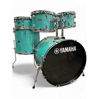 Used Yamaha 5 Piece Rydeen Turquoise Glitter Drum Kit