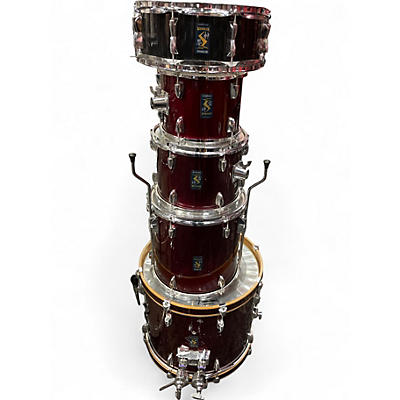 Used Yamaha 5 Piece Rydeen Wine Red Drum Kit